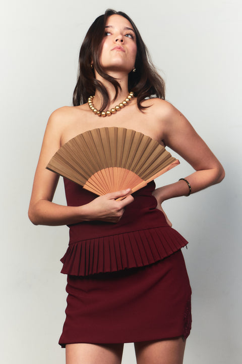 The Métro Mini Skirt in Rosewood