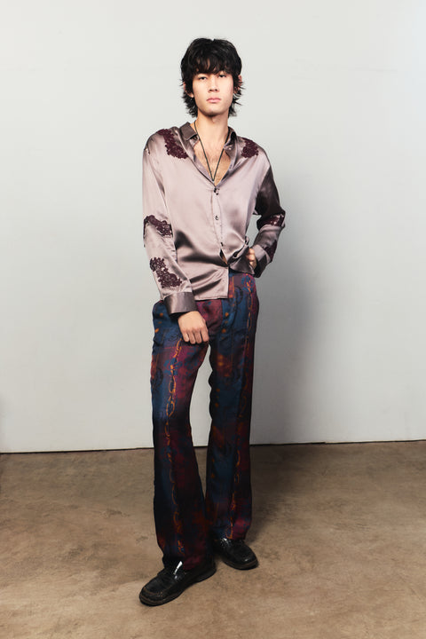 Rêve Silk Twill Pants in Nouveau