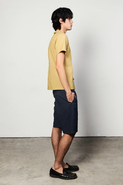 The Pan Camp Collar Shirt in Chartreuse
