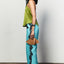 The Dragonfly Linen Pants in Peacock