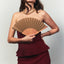 The Fan Pleated Tube Top in Rosewood