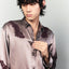 The Hôtel Long Sleeve Silk Twill Shirt in Ironwork