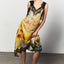 Whiplash Silk Midi Slip Dress in Klimt